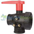 Válvula o Canilla Manual de 3 Vías Inferior ARAG Flujo Interrumpido O Continuo Rosca Hembra