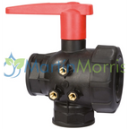 Válvula o Canilla Manual de 3 Vías Inferior ARAG Flujo Interrumpido O Continuo Rosca Hembra