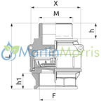 Válvula De Retención Con Acoplamientos Roscados Macho/Hembra