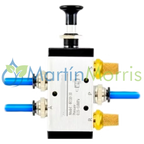 Válvula manual neumática de 5 a 2