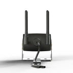 Vista posterior de la cámara Wi-Fi FJD de FJ Dynamics con soporte regulable para montar en el techo de la cabina