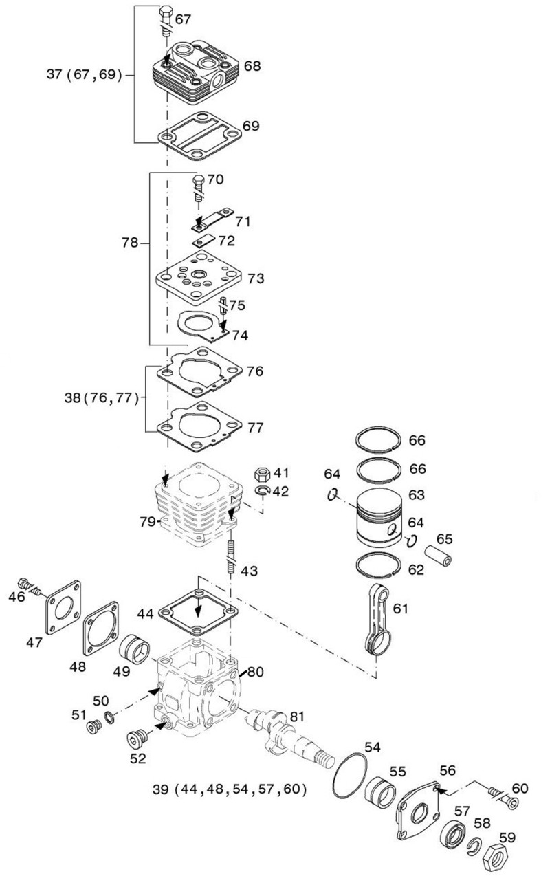 Repuestos Compresor Knorr LK1527 75mm Motor MB y Deutz